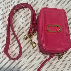 Marc Jacobs Hot Pink Crossbody Camera Bag with Gold Hardware EUC